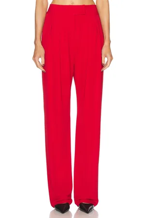 The Sei Double Pleat Trouser in Red