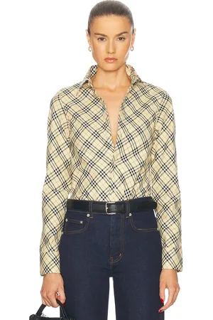 Burberry Button Up Top in Cream