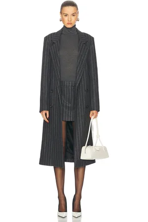 PRISCAVera Oversized Tailored Coat in Charcoal