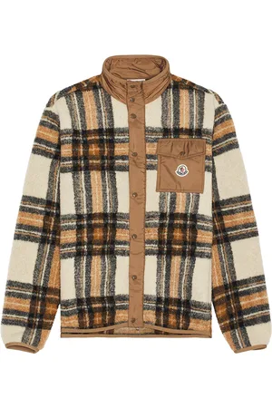 Moncler Zip Up Cardigan in Brown