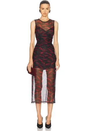 SIMON MILLER Kinny Mesh Dress in Black