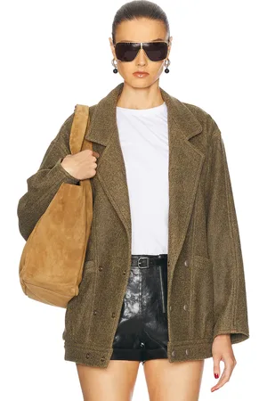 R13 Double Breasted Jacket in Tan