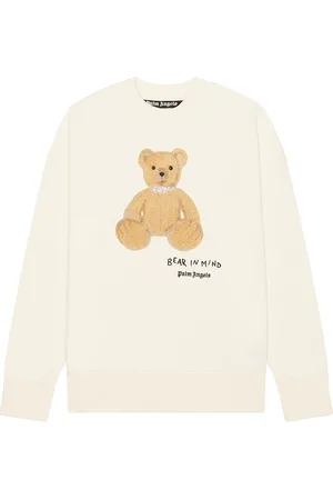 Palm Angels Bear in Mind Crewneck in Cream