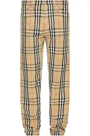 Burberry Icon Check Trouser in Brown
