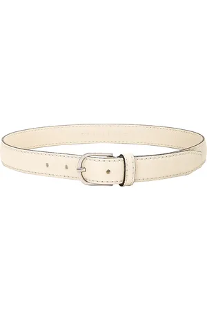 Totême Slim Trouser Leather Belt in Cream