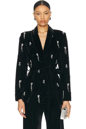 PATBO Hand-Beaded Velvet Kimoo Jacket in