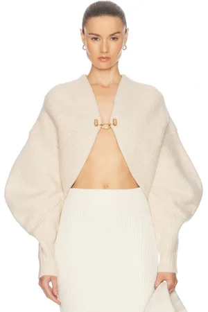Cult Gaia Devin Knit Cardigan in Cream