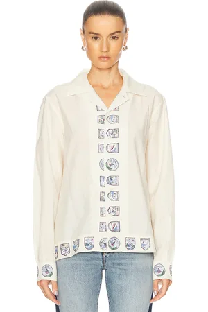 BODE Ski Season Long Sleeve Shirt in Ivory