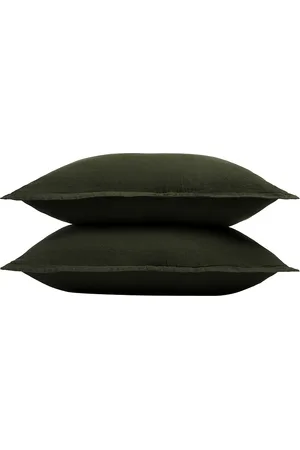 Parachute Linen Sham Set in Green