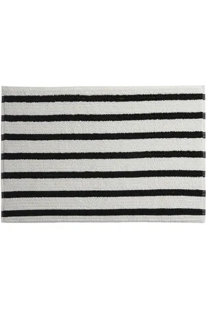Parachute Organic Resort Stripe Tub Mat in Black,White