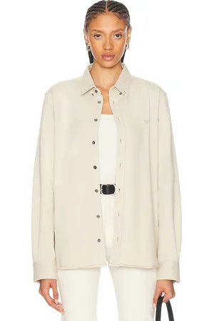 Ami Adc Button Up Top in Cream