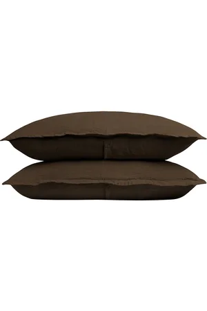 Parachute Linen Sham Set in Brown