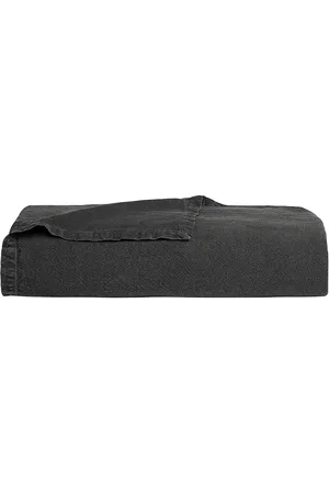Parachute Vintage Linen Bed Cover in Charcoal