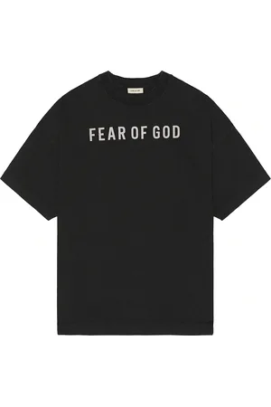 FEAR OF GOD Short Sleeve Logo Grey Print Tee in