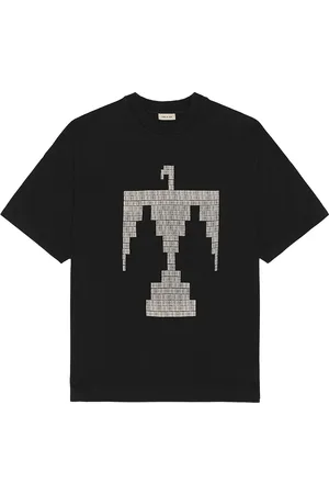 FEAR OF GOD Short Sleeve Thunderbird Grey Print Tee in