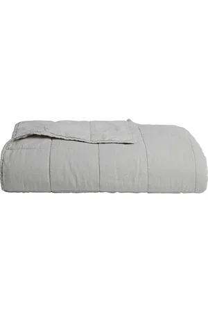 Parachute Linen Box Quilt in Grey