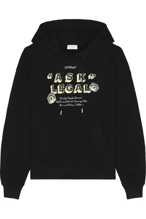 OFF-WHITE Arrow Ask Legal Skate Hoodie in