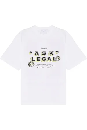 OFF-WHITE Arrow Ask Legal Skate Short Sleeve Tee in