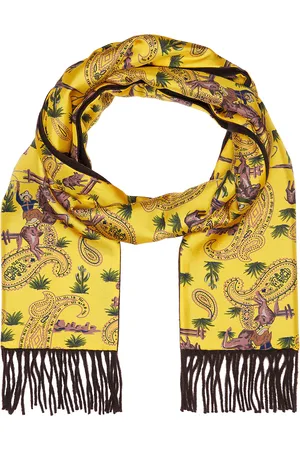 Beams Rev Scarf Cowboy in Brown
