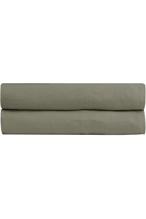 Parachute Linen Fitted Sheet in Green