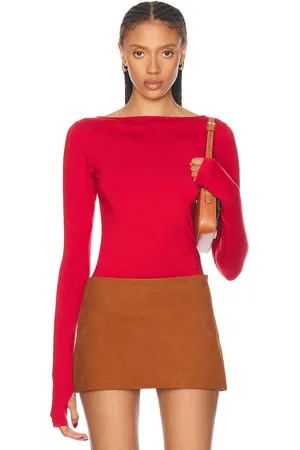 MIMCHIK Boat Neck Long Sleeve Top in