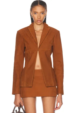 MIMCHIK Pinched Blazer in Brown