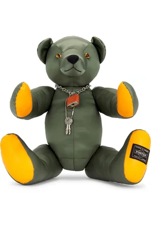 PORTER-YOSHIDA & CO Grizzly Bear With Original Padlock in Green