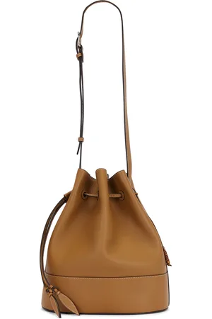 Hunting Season Nappa Extra Large Drawstring Bag in Brown