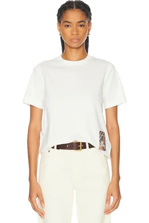 Burberry Check T-shirt in Ivory