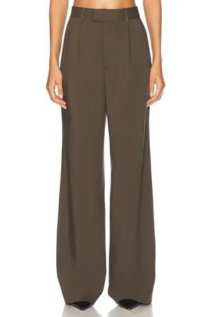 Rohe Relaxed Single Pleated Trousers in Brown
