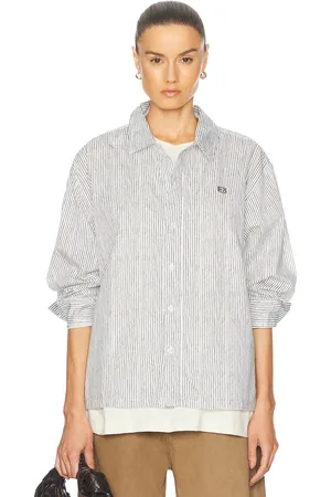 Museum of Peace and Quiet Vacation Button Up in White,Dark Green