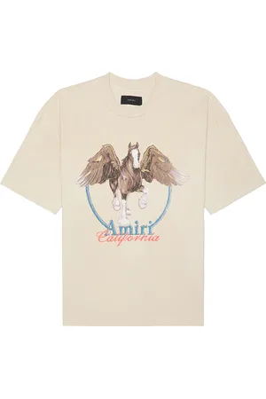 AMIRI Vintage Wash Pegasus Tee in Beige