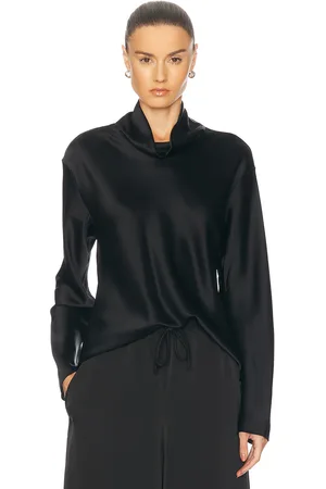 Leset Barb Long Sleeve Cowlneck Top in