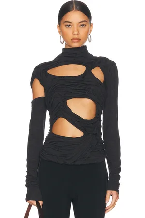 DI PETSA Long Sleeve Midnight Top in Charcoal
