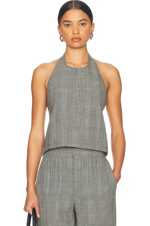 WARDROBE.NYC Backless Halter Top in Grey