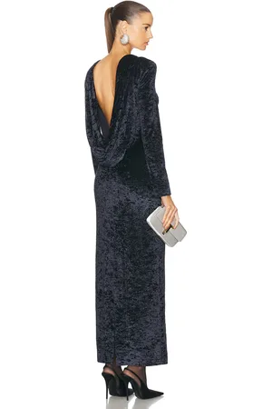 Rowen Rose Velvet Backless Column Dress in