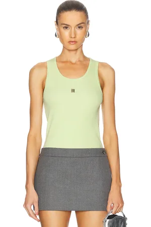 Givenchy Ribbed Tank Top in Green