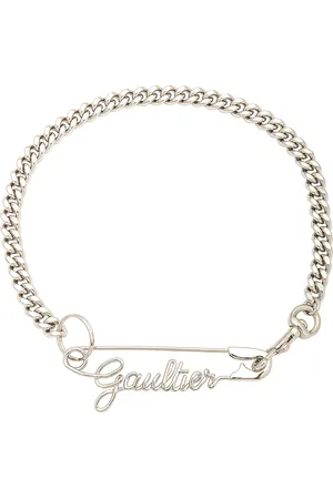 Jean Paul Gaultier Safety Pin Gaultier Necklace in Metallic