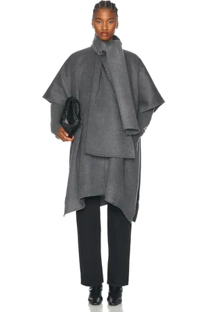 Totême Double Scarf Coat in Grey