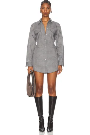 Acne Studios Dara Shirt Dress in Grey