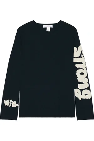 Comme des Garçons Intarsia Strong Will Pullover in Blue
