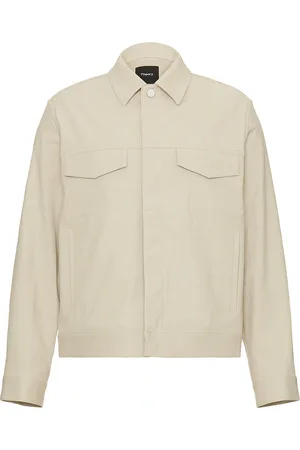 THEORY River Neoteric Twill Jacket in Cream