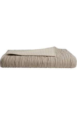 Parachute Organic Channel Gauze Throw in Ivory