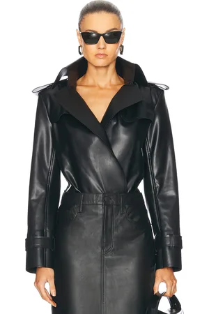 Norma Kamali Double Breasted Trench Bodysuit in