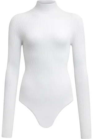 Alaïa Long Sleeve Bodysuit in White