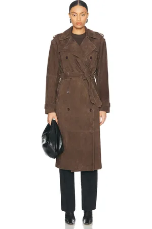 SPRWMN Suede Trench Coat in Brown