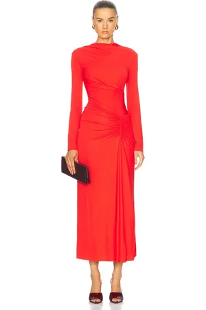 Simkhai Ferrera Midi Dress in Red