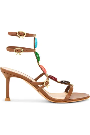 Gianvito Rossi Shanti Nappa Sandal in Brown