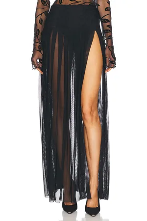 Norma Kamali Pleated Long Skirt in