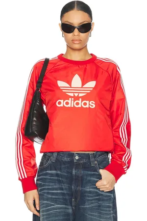 adidas Crew Sweater in Red
